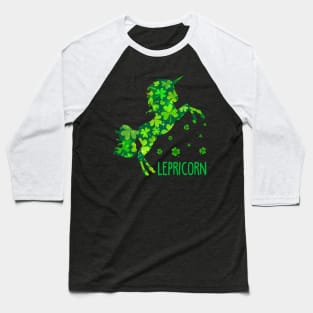 Lepricorn Leprechaun Unicorn Baseball T-Shirt